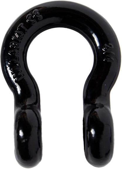 Hi-Gear Pack of 2 Black Bow Shackles 3/4" D Ring Shackle Rugged Unbreakable 28.5 Ton (57,000 Lbs) Maximum Break Strength with 7/8'' Pin Bow Screw Heavy Duty D Ring for 4x4 Vehicle Recovery