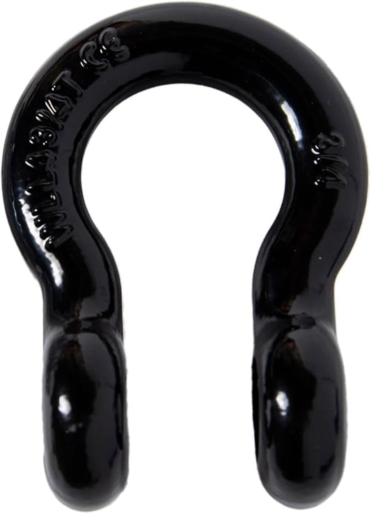 Hi-Gear Pack of 2 Black Bow Shackles 3/4" D Ring Shackle Rugged Unbreakable 28.5 Ton (57,000 Lbs) Maximum Break Strength with 7/8'' Pin Bow Screw Heavy Duty D Ring for 4x4 Vehicle Recovery