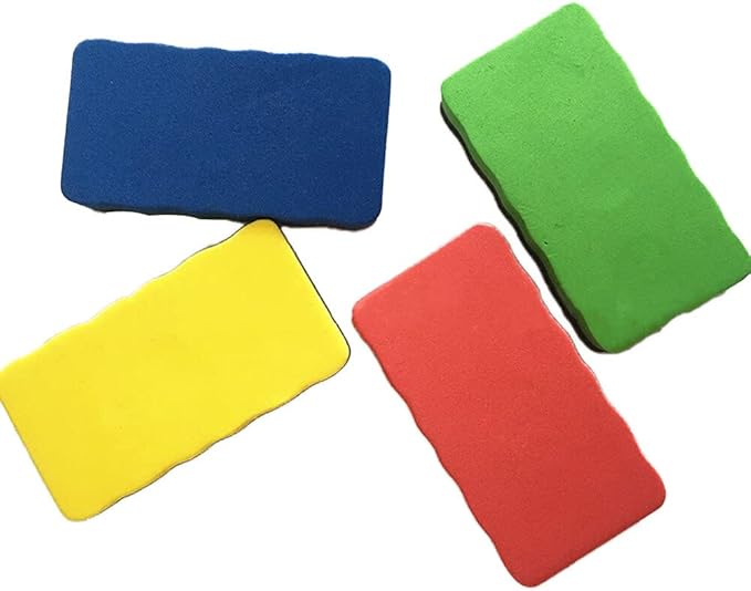 Magnetic Blackboard Chalkboard Whiteboard Eraser Cleaner Dry Wipe Marker Pen Duster White Black Chalkboard Multi Color Randomly Useful and practical