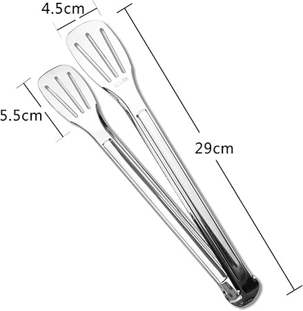 Fenteer Kitchen Serving Tongs Serving Tongs Buffet Party Catering Serving Tongs Steak Clamps Baking Bread Clamp for Bakeries Frying Restaurants BBQ, 12inch