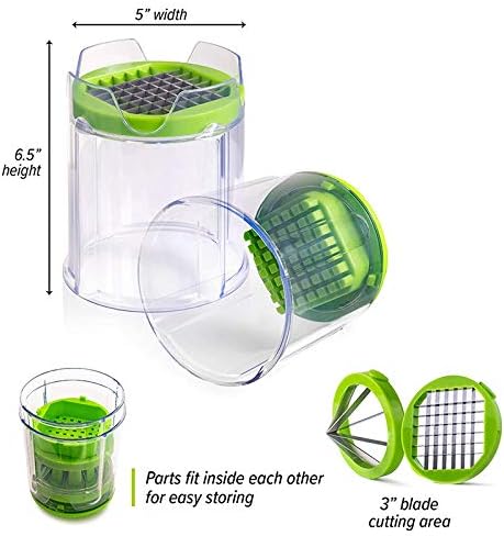 Easy to clean potato cutter, ultra blade potato cutter dishwasher safe, frying cutter - red