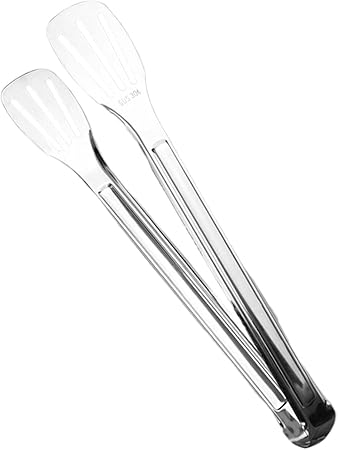 Fenteer Kitchen Serving Tongs Serving Tongs Buffet Party Catering Serving Tongs Steak Clamps Baking Bread Clamp for Bakeries Frying Restaurants BBQ, 12inch