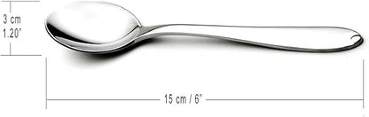 Cuisinox Alpha Pattern Stainless Steel Silverware Spoons Set, 4-Piece Teaspoons