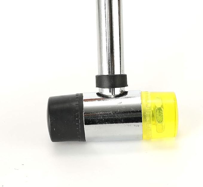Winunite Rubber Mallet 25mm Dual Head Nylon Rubber Hammer Metal Mallet and Two Conversion Head