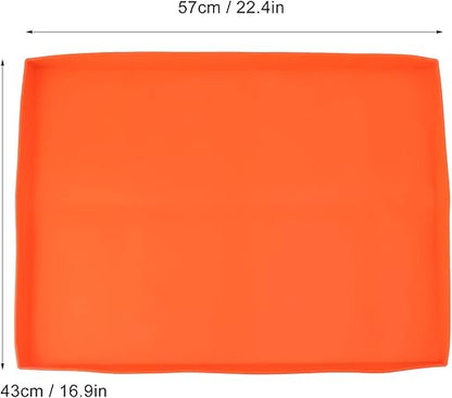 Griddle Mat, Silicone Griddle Cover, BBQ Grill Mat, Heavy Duty Silicone Grill Mat for Outdoor BBQ Blackstone All Season Use (22in Orange)
