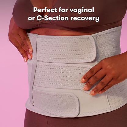 Frida Mom Belly Binder, Postpartum Essentials for Natural and C-Section Recovery, Adjustable Compression Wrap, After Birth Brace, Abdominal Band, 9 High"