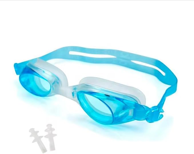 Diving Glasses Waterproof Soft Silicone Anti Fog Children Swimming Goggles With Nose Clip and Earplugs.