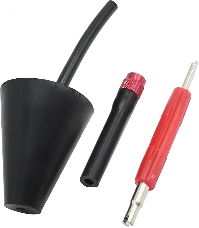 UOIENRT Automotive EVAP Service Port Adapter Kit Smoke Machine Automotive Cone Adapter Leak Detector for Automotive Exhaust and Intake Diagnostics