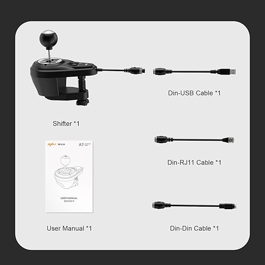 PXN A7 Gaming Gear Shifter 6 1 Shift Lever with Handbrake Button and Shift Button for High  Low Gear for PS3  PS4  XBOX ONEXbox Series XSPC