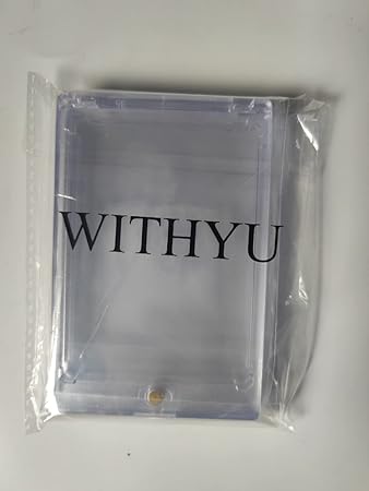 WITHYU 2 Pack Magnetic Card Holders for Trading Cards, 35 pt Hard Cards Sleeves Case fit for MTG Cards, YUGIOH Cards, Standard Cards, Sports Cards