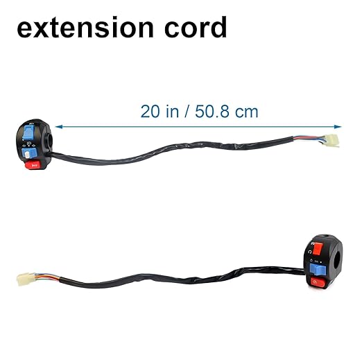 Zuma Chinese Scooter Waterproof Aluminum 78'' 22mm LeftRight Side Handle Switch Control Assembly Set with Ignition Cutoff Function for Disc Brake System GY6 50cc 125cc 150cc Moped Scooter Motorcycle