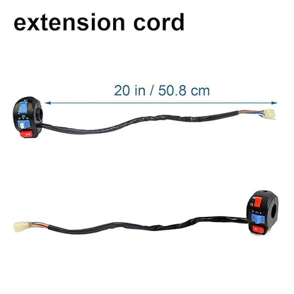 Zuma Chinese Scooter Waterproof Aluminum 78'' 22mm LeftRight Side Handle Switch Control Assembly Set with Ignition Cutoff Function for Disc Brake System GY6 50cc 125cc 150cc Moped Scooter Motorcycle