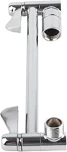 Shower Arm Extension, Adjustable Shower Extension Arm 10 Inch Brass Shower Arm Extender Hardware Brushed Wall, Shower Arms and Slide Bars