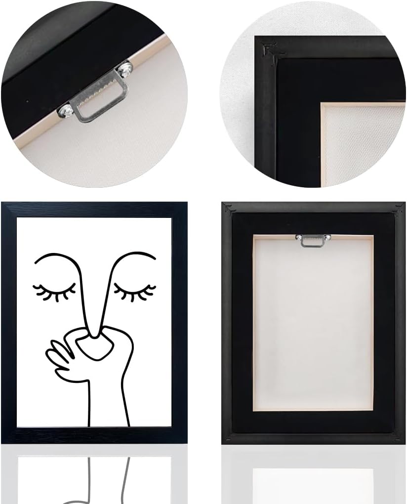 Black and White Bathroom Decor Bad Smell Humorous Wall Art Funny Canvas Print Guest Toilet Bathroom Sign Framed Modern Minimalistic Painting Artworks for Wall