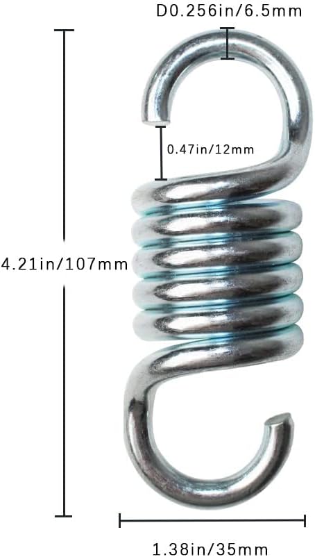 2Pcs Porch Swing Springs,1500lb Heavy Duty Springs, Rust Resistant Swing Springs, Spring for Swing Hammock Hanging Chair Spring for Hammock Spring,Porch Swings (B)