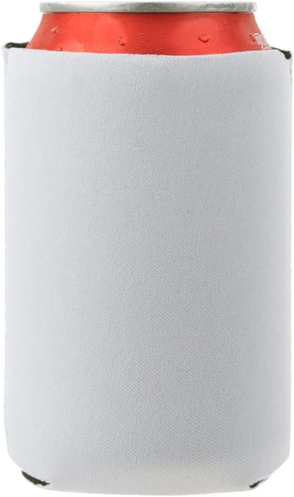 Craft Express Neoprene Can Coolers 4-Pack  Blank White Sleeves for Sublimation and Heat Transfer  Insulated Beverage Holders for 12oz Cans  Ideal for DIY Personalized Gifts and Events