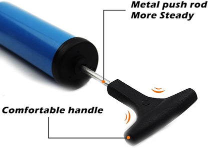 Pump and Needle Comfortable Handle with Metal Rod Suitable for Soccer Basketball Football Ball and Balloon