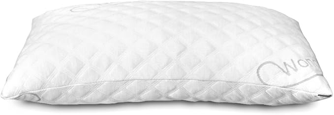 Dream Rite Shredded Memory Foam Pillow Series Luxury Adjustable Loft Home Pillow Hotel Collection Grade Washable Removable Cooling Bamboo Derived Rayon Cover- Queen 1 Pack