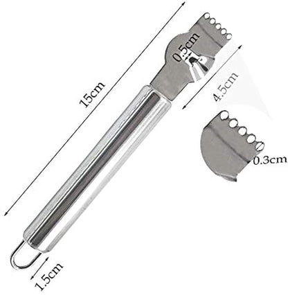 1Pc Silver Stainless Steel Lemon Zester Tool with Channel Knife and Orange Citrus Peeler for Kitchen, Zesters, Graters, Peelers and Slicers Kitchen Utensils