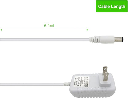 Power Cord Replacement for Graco Baby Swing DuoGlider, DuetSoothe, Dreamglider, Simple Sway, Sweetpeace Charger 5V AC Adapter, White