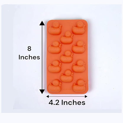 Duck Silicone Mold (11 Cavity) - 3D Candy, Bite-Size Treats, Funny Ice Pops - Food-Grade, Easy-Release, Freezer Safe