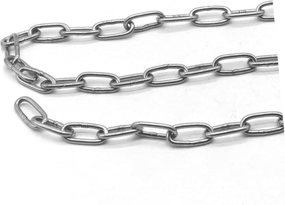 304 Steel Pet Leash Chain Industrial Metal Bearing Chain 4mm Thick Corrosion-proof 2m Length