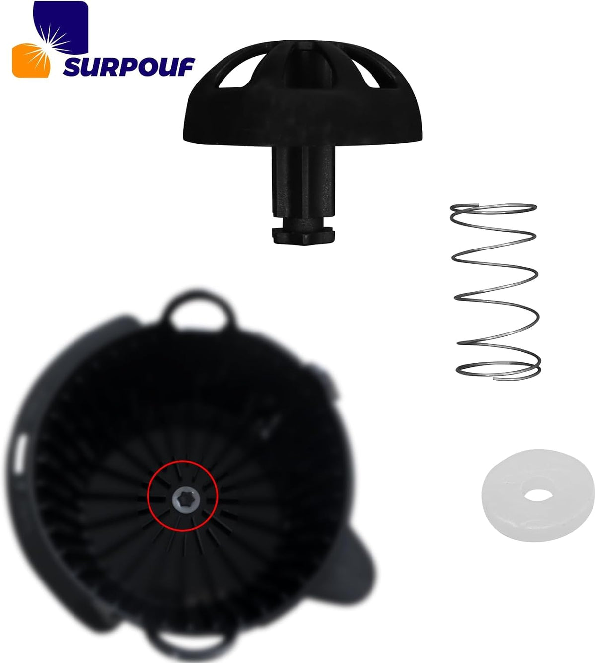 2-Pack Coffee Replacement Brew Basket Spring Loaded Stopper Kits Fits For Mr. Coffee Black and Decker Hamilton coffee maker parts, Parts Number 990117900 990237500 Coffee Machine Accessory