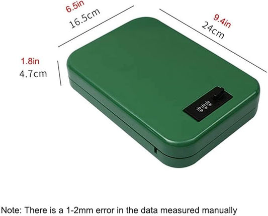Cash Box Digital Password Lock Gun Safe Box Portable Cold-Rolled Steel Car Safe Security Box Storage Valuables Cash Jewelry Organizer for Stores, Businesses (Color : Rojo)