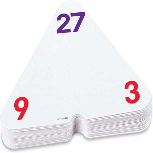 Trend Enterprises: Three-Corner Multiplication and Division Flash Cards, Interactive Self-Checking Cards, Exciting Way for Everyone to Learn, 48 Two-Sided Cards Included, Ages 8 and Up