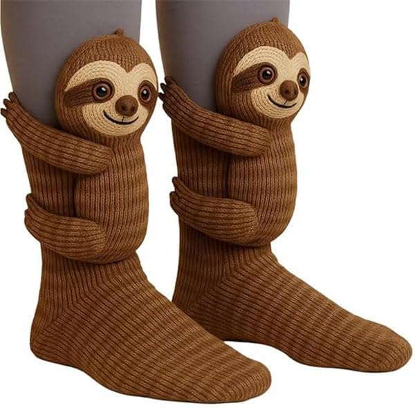 Animal Socks - 2026 New Hug Socks, Sloth socks, Cute Funny 3D Knit Animal Sock for Women Kids Christmas Gifts