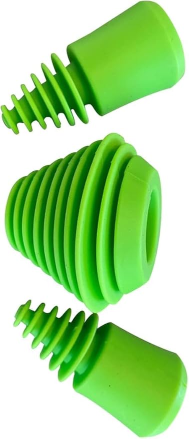 Green Piece three Silicone Green Cleaning plugs  stoppers Preserver Cap Airtight Bottle Plug Odor Proofing Glass, Plastic and Silicon Pieces
