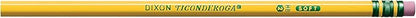 Ticonderoga Wood-Cased Pencils, Unsharpened, 2 HB Soft, Yellow, 12 Count