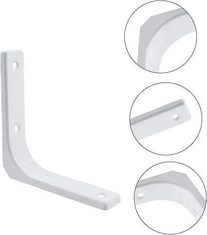 2 Pack White Wall Shelf Bracket 4 Inch Shelf Bracket, Heavy Duty Shelf Support Decor Shelf Bracket
