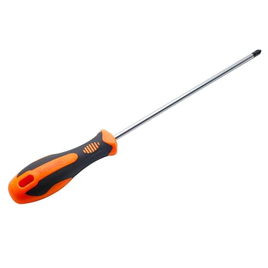 Phillips Screwdriver Magnetic Pointed Phillips Screwdriver with Non-Slip Rubber Handle