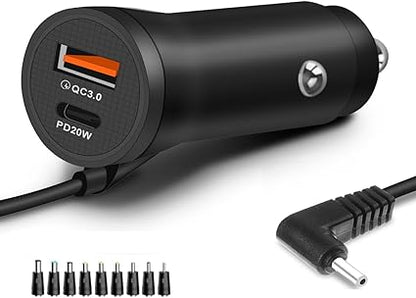 12V DC Car Charger for Portable DVD Player, Universal Car Cigarette Lighter Power Cord with 8 Connectors, Compatible with DBPOWER, RCA, APEMAN, Sylvania DVD Player, Spectra S1 S2 Pumps, Carplay Screen