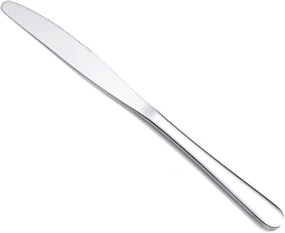 Berglander Dinner Knives Set Of 6, Stainless Steel Shiny Mirror Dinner Knife, Butter Knife Spreader Table Knives Sturdy And Dishwasher Safe