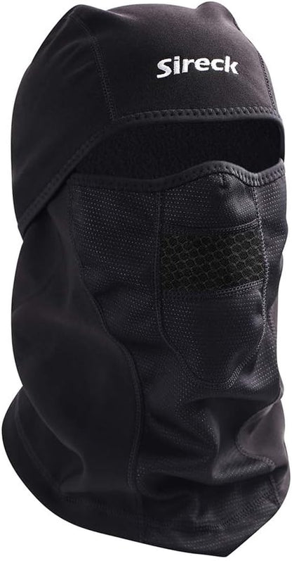 This versatile balaclava is made from water-resistant and windproof fleece for warmth and comfort during outdoor activities.