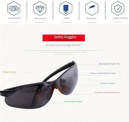 Welding Glasses, Scratch Resistant Wrap-Around Eyewear, Impact Resistant Polycarbonate Safety Glasses