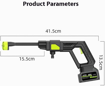 1200PSI Cordless Pressure Washer Pro with 2 Batteries, Portable Pressure Washer Cordless, Rechargeable Battery Powered Pressure Washer, Handheld Power Cleaner for Car Garden(Black,48hv)