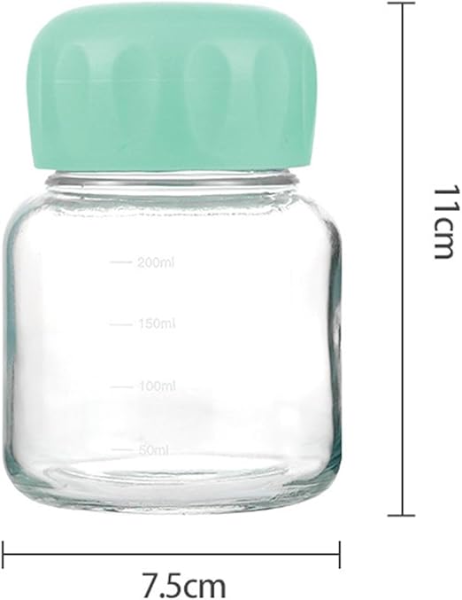 Glass Cup Espresso Cup Creative 200ml Lightweight with Scale Glass Milk Cup for Housewarming Daily Party Birthday Gift Family, 7.5cmx11cm