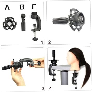 Sturdy PE Material Wig Head Mold Bracket Stand for Hair Salon Training