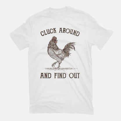 Color Grey TeeFury - Cluck Around and Find Out - Mens Animal, T-Shirt