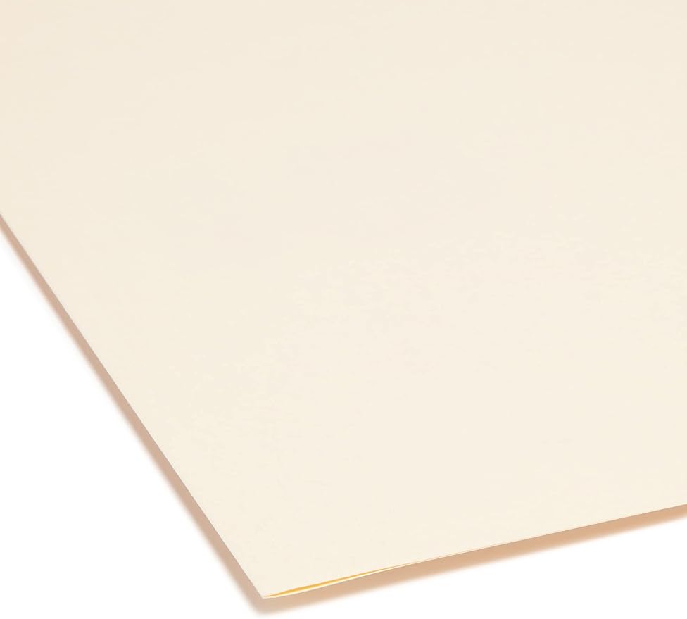 Smead File Folder, Reinforced 1/3-Cut Tab, Left Position, Letter Size, Manila, 6 Count (10334)