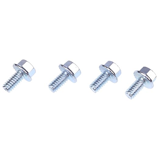 4X Hex Head Washer Self Tapping Screws 710-0599 Compatible with Columbia Craftsman Huskee Troy Bilt 420 1000 RZT-42 CC760ES 1170 RZT-S46 3225 Models