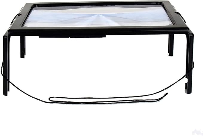 Magnifier with Light LED, Large A4 Page Hands 3X Magnifying Glass Magnifier for Reading