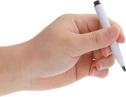 PATIKIL Dry Erase Marker Pens, 30 Pack Black Ink Fine Point Low Odor Whiteboard with Eraser Cap for Office Home Classroom, White Pen Rod