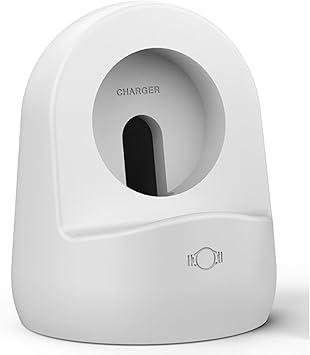 GeeRic Charging Dock Holder Compatible with Galaxy Watch 4Classic, Charger Stand Compatible with Galaxy Watch 3Active 2Active(40mm,44mm), Charger Bracket with Cable Management Slot White
