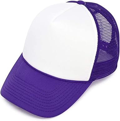 MR.R Sublimation Blanks Polyester Mesh Cap Mesh Hat Two Tone Trucker Summer Mesh Cap with Adjustable Snapback,2pcs per Pack