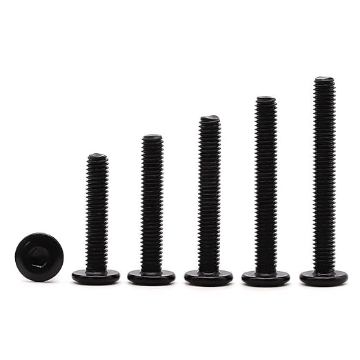 14-20 x 58" (30 PCS) Flat Head Socket Cap Screw, 304 Stainless Steel 18-8 Binding Screws, Full Thread, Connection Bolts, Furniture Bolts, Black Coated