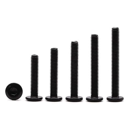 14-20 x 58" (30 PCS) Flat Head Socket Cap Screw, 304 Stainless Steel 18-8 Binding Screws, Full Thread, Connection Bolts, Furniture Bolts, Black Coated
